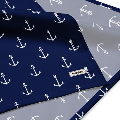 Blue Anchor Dog Bandana