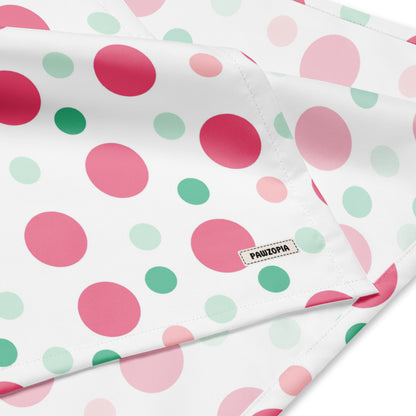 Minty Pink Polka Dog Bandana