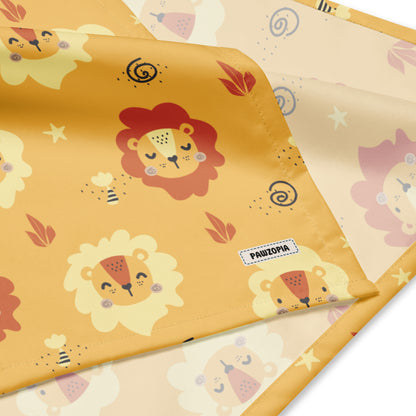 Yellow Lion Dog Bandana