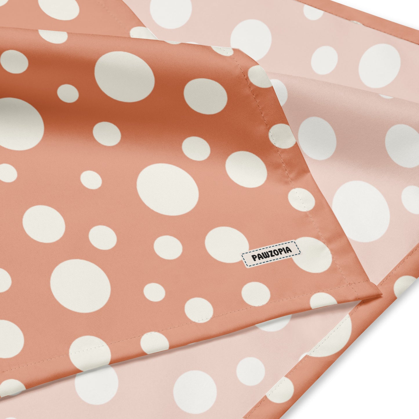 Peach Fuzz Polka Dog Bandana