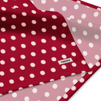 Red Polka Dog Bandana