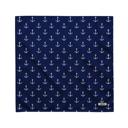 Blue Anchor Dog Bandana