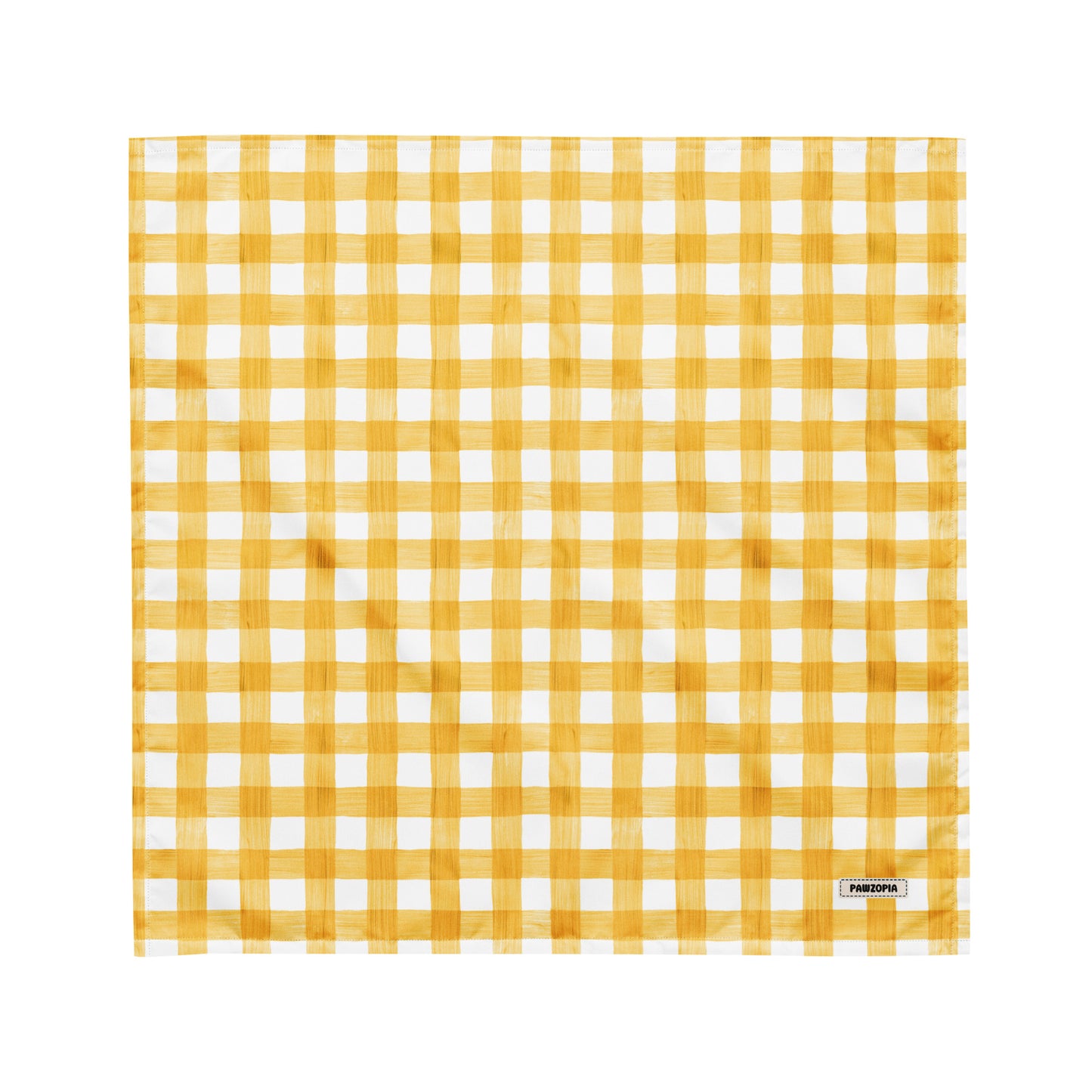 Yellow Checks Dog Bandana