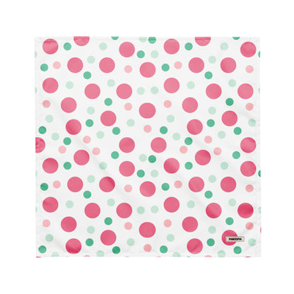 Minty Pink Polka Dog Bandana