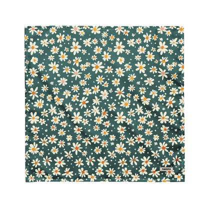 Retro Daisy Green Dog Bandana