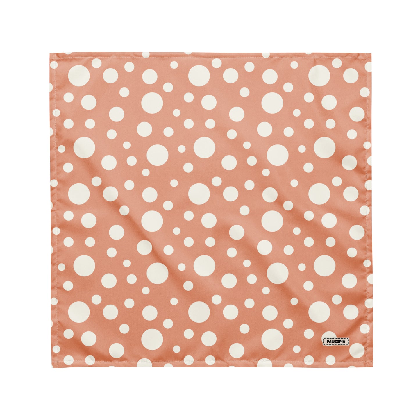 Peach Fuzz Polka Dog Bandana