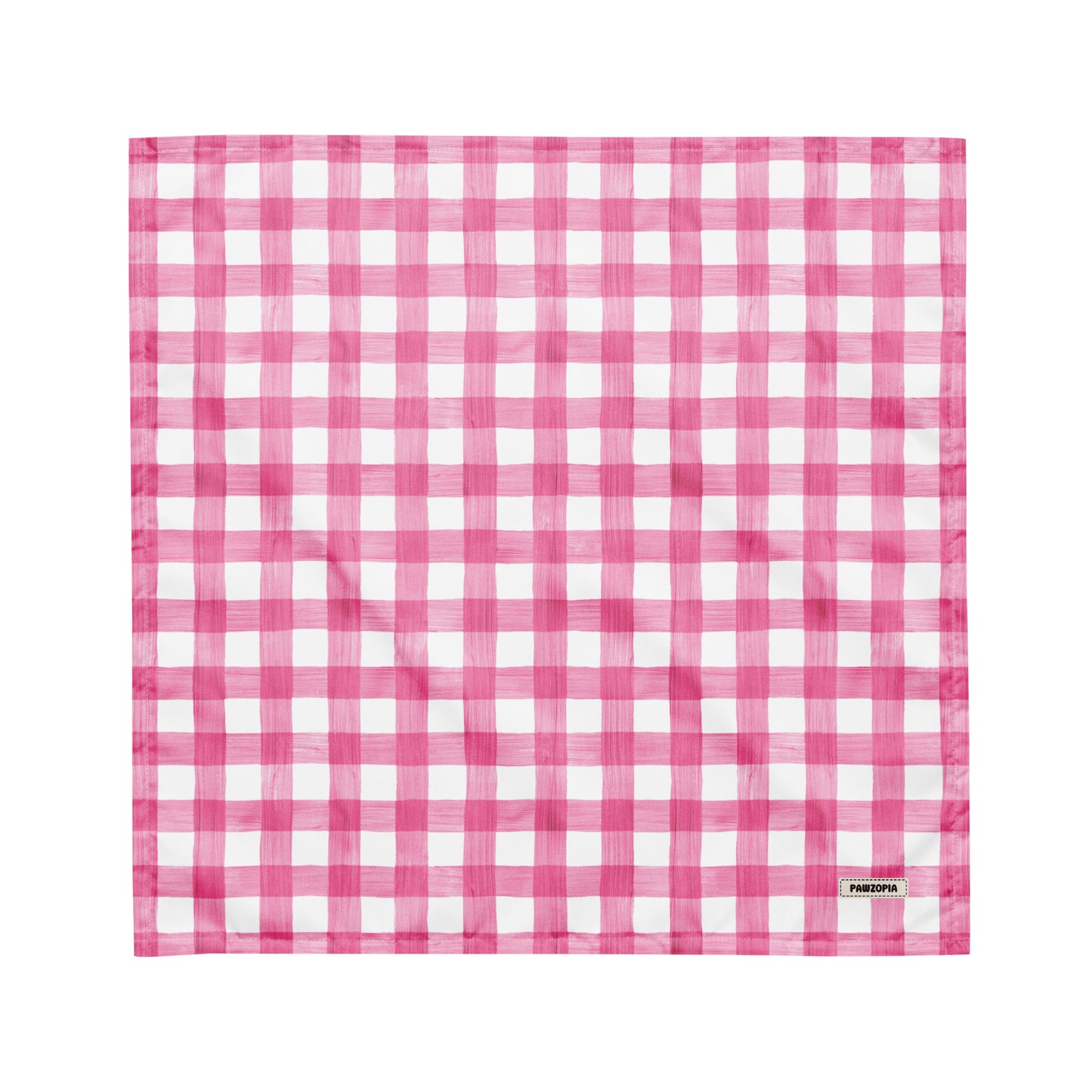 Pink Checks Dog Bandana