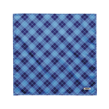 Blue Plaid Dog Bandana