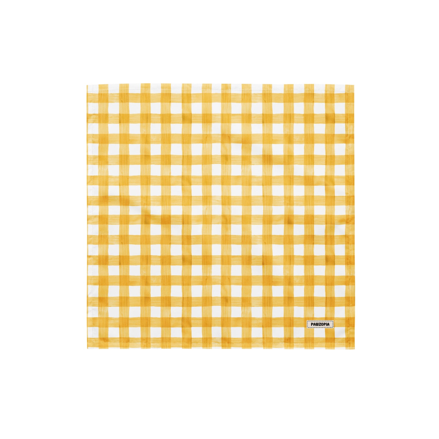 Yellow Checks Dog Bandana