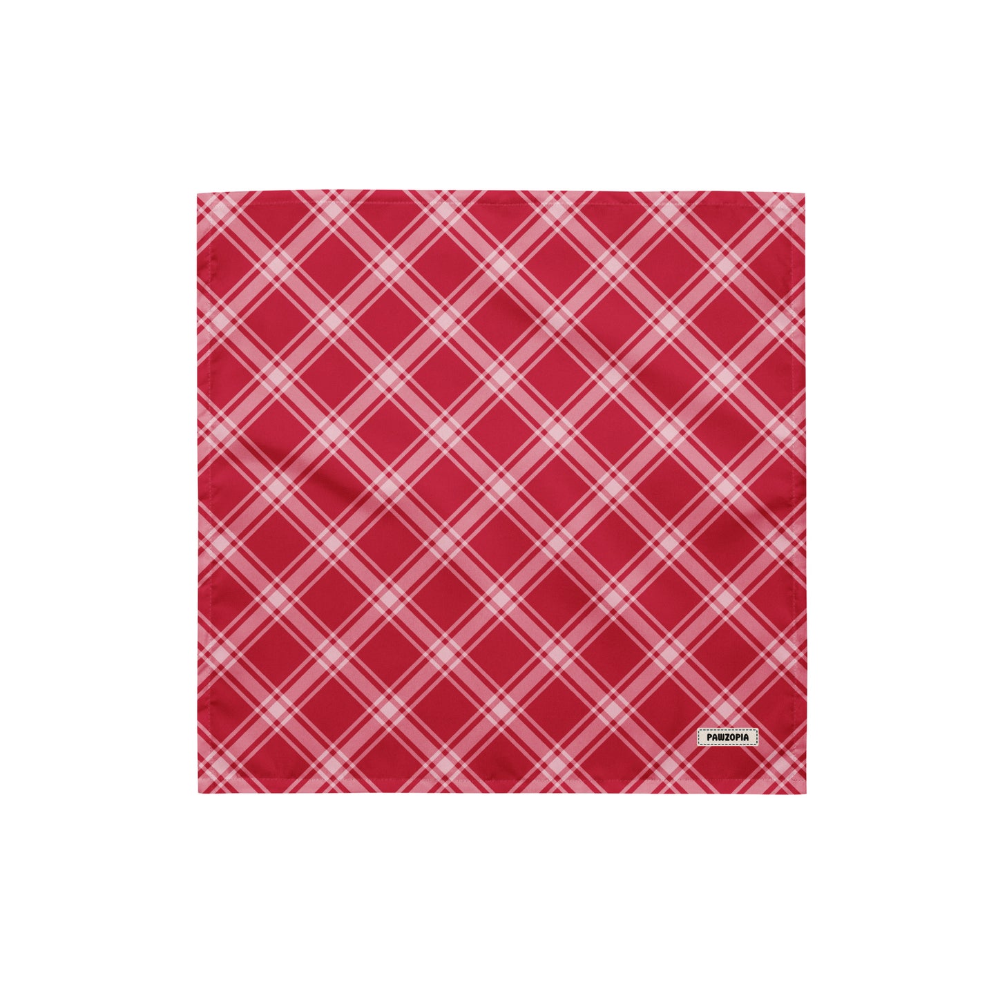 Red Plaid Dog Bandana