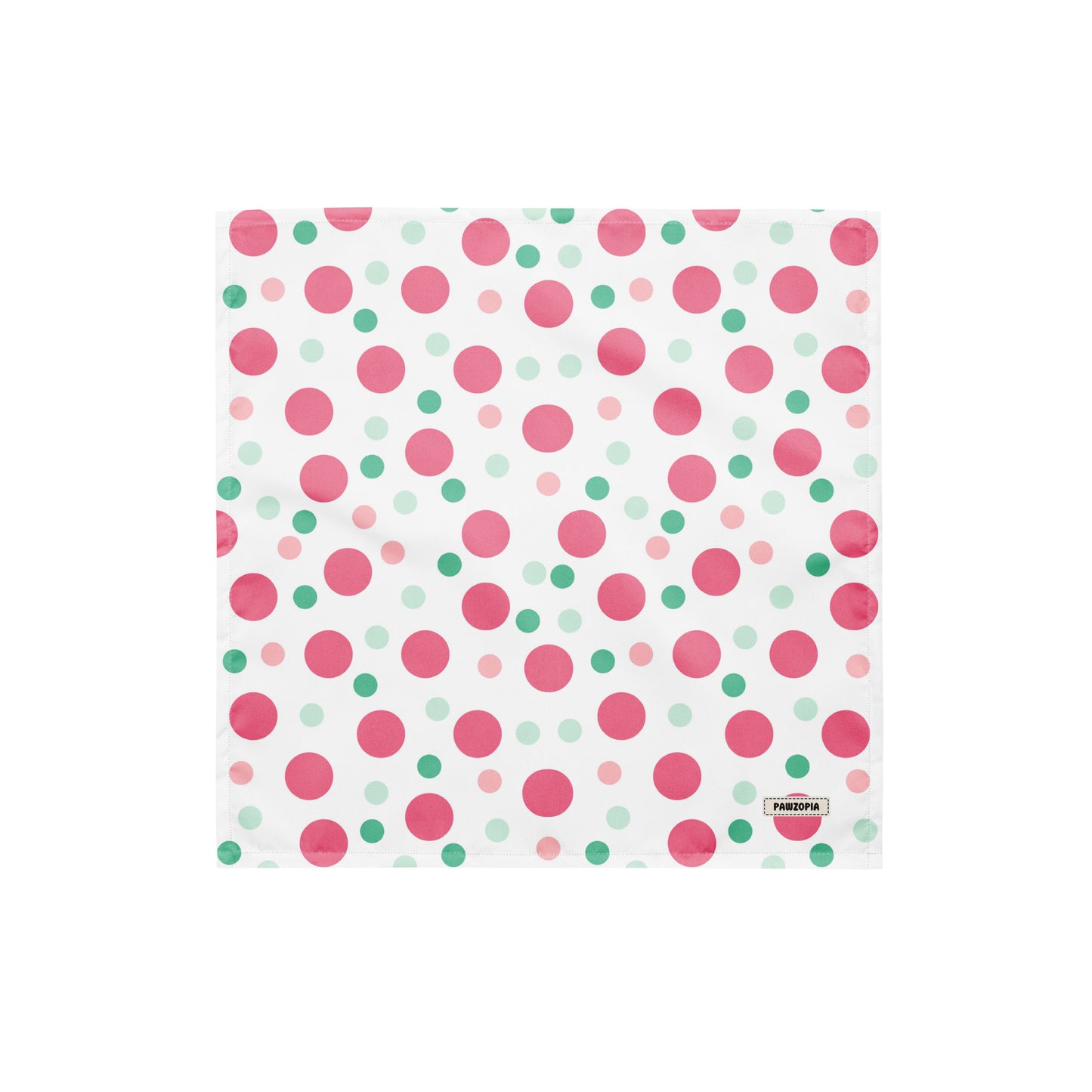 Minty Pink Polka Dog Bandana