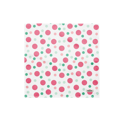 Minty Pink Polka Dog Bandana