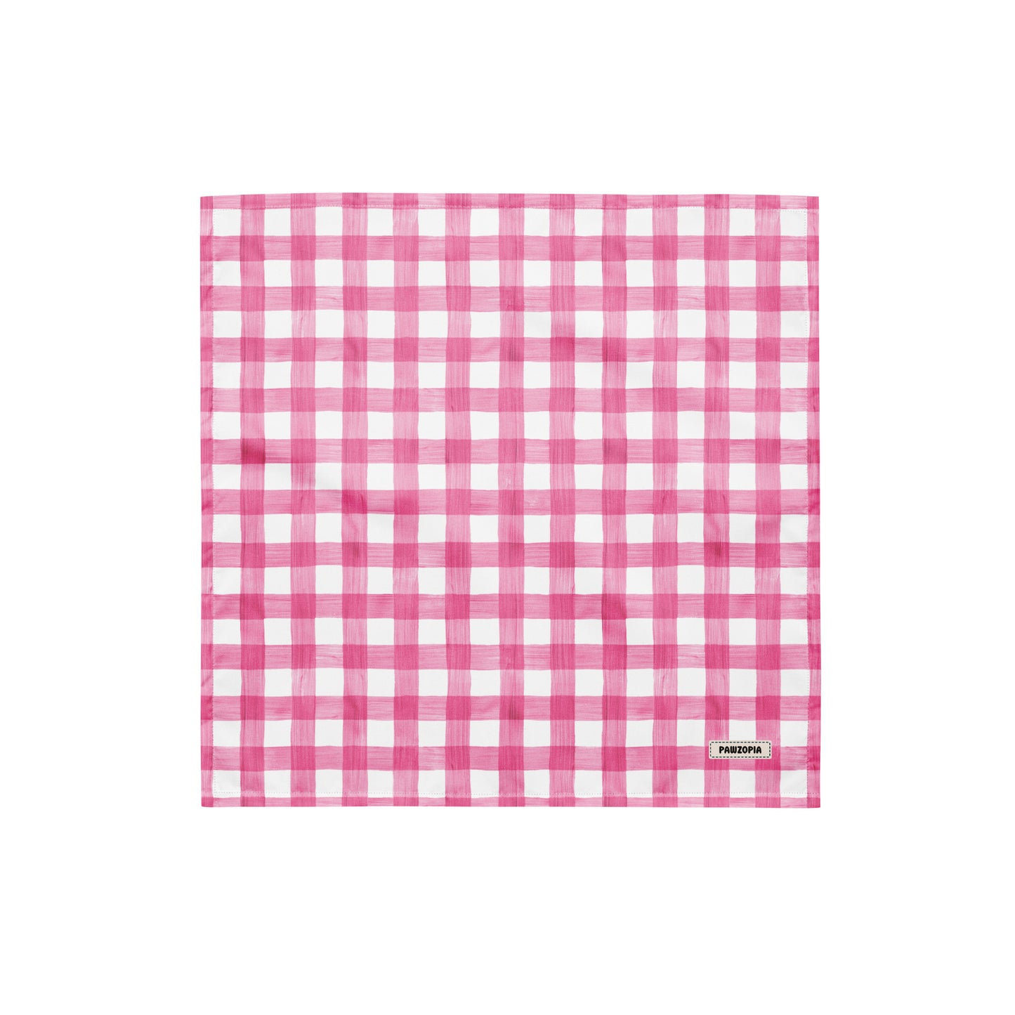 Pink Checks Dog Bandana