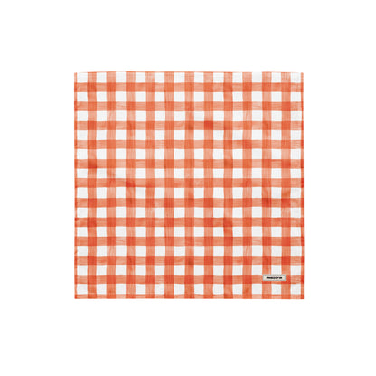 Orange Checks Dog Bandana