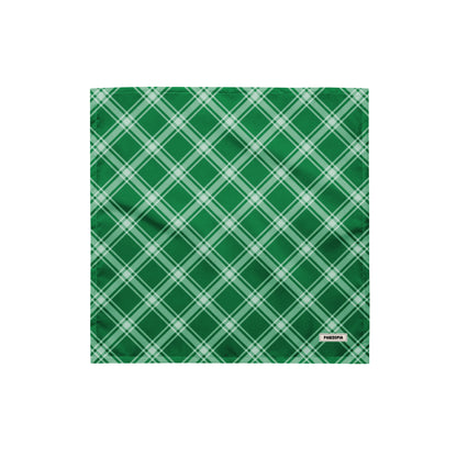 Green Plaid Dog Bandana