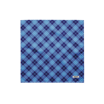 Blue Plaid Dog Bandana