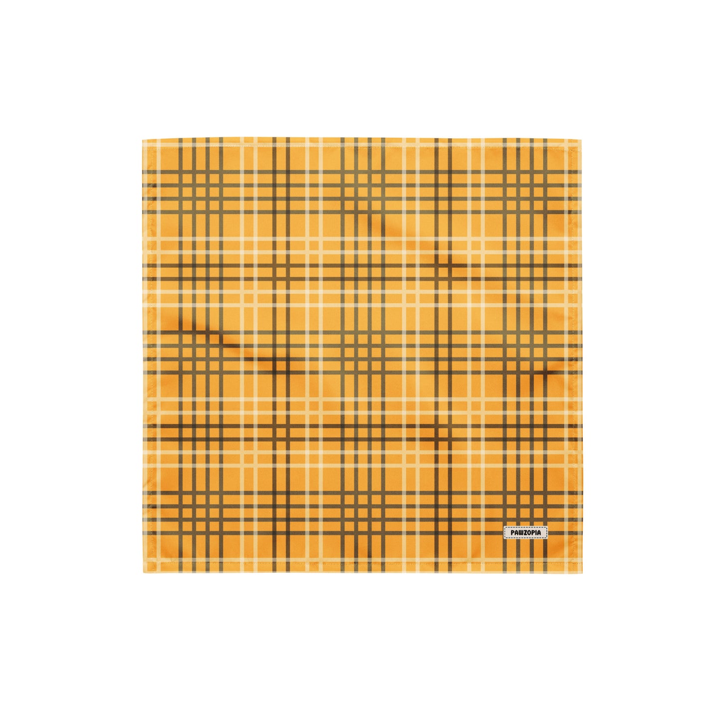 Yellow Plaid Dog Bandana