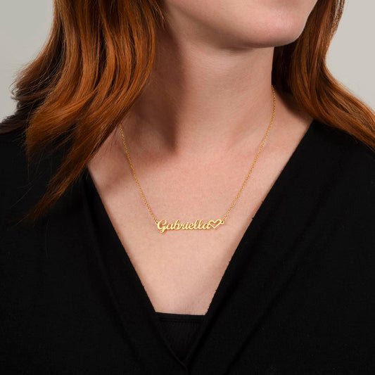 Custom Name Heart Necklace