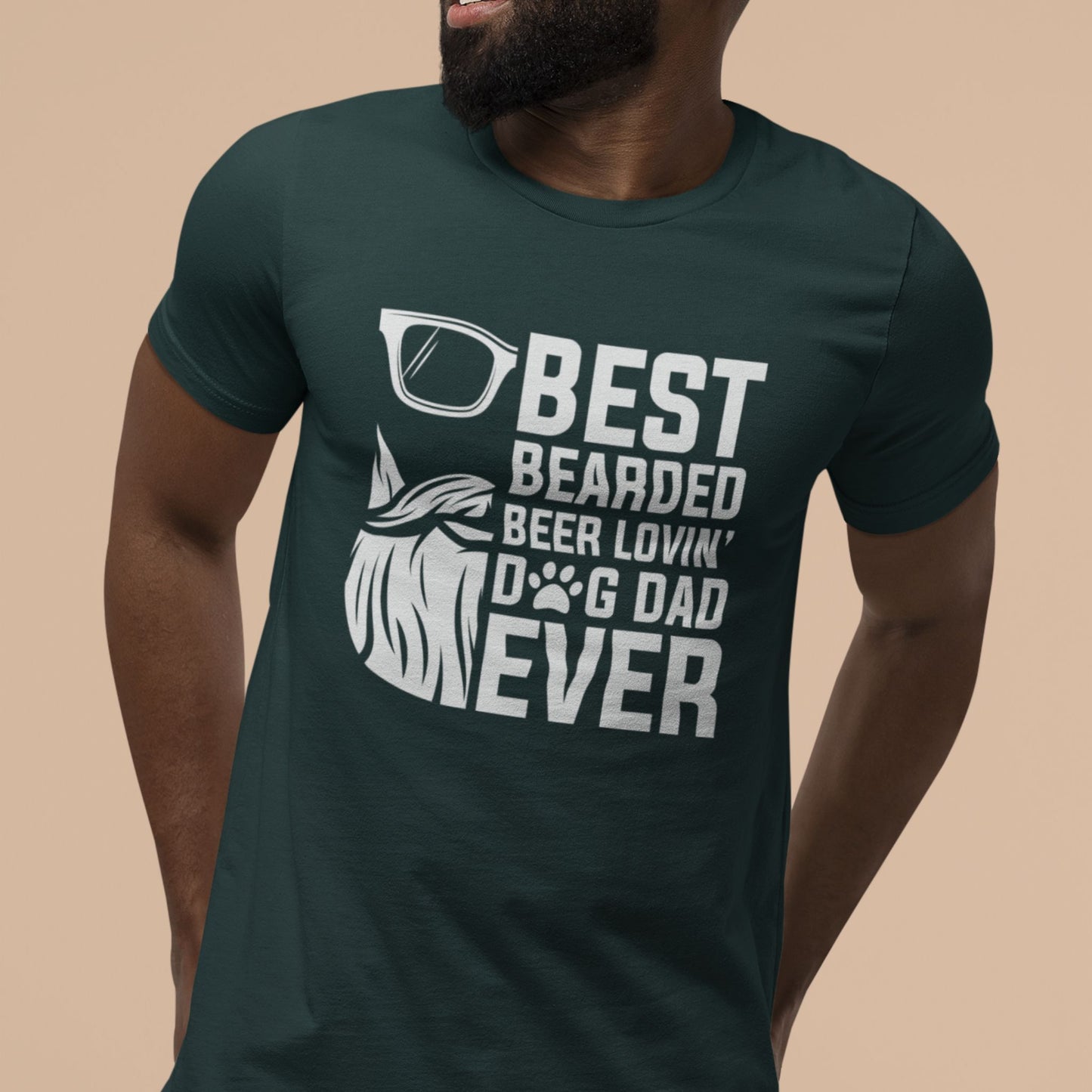 Best Bearded Dog Dad Tee