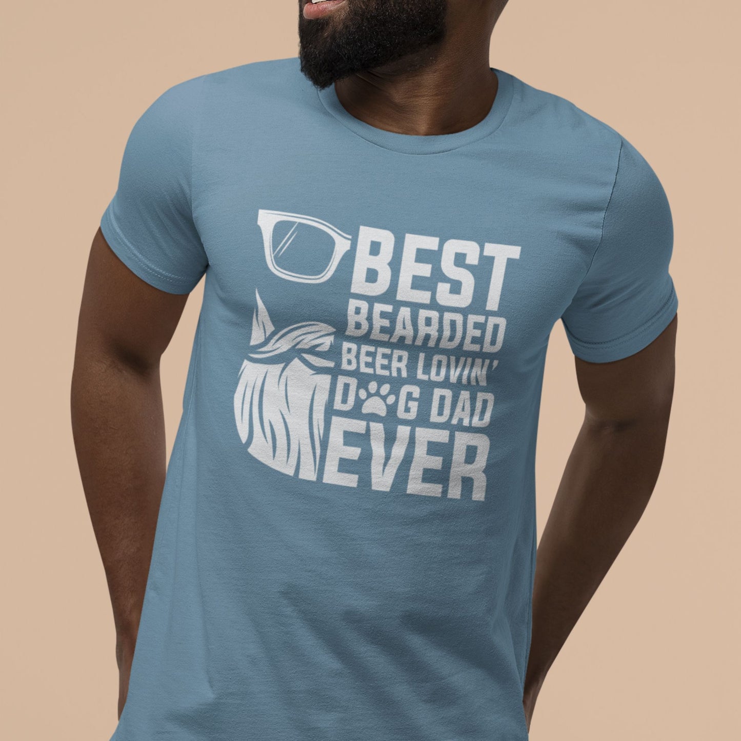 Best Bearded Dog Dad Tee