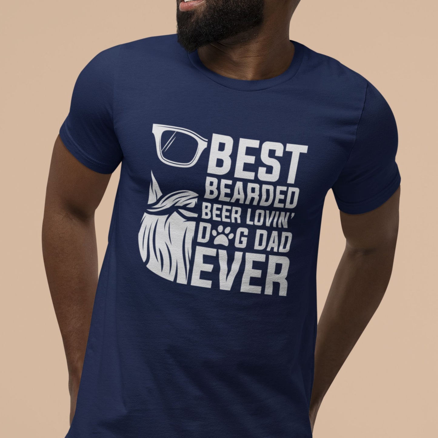 Best Bearded Dog Dad Tee