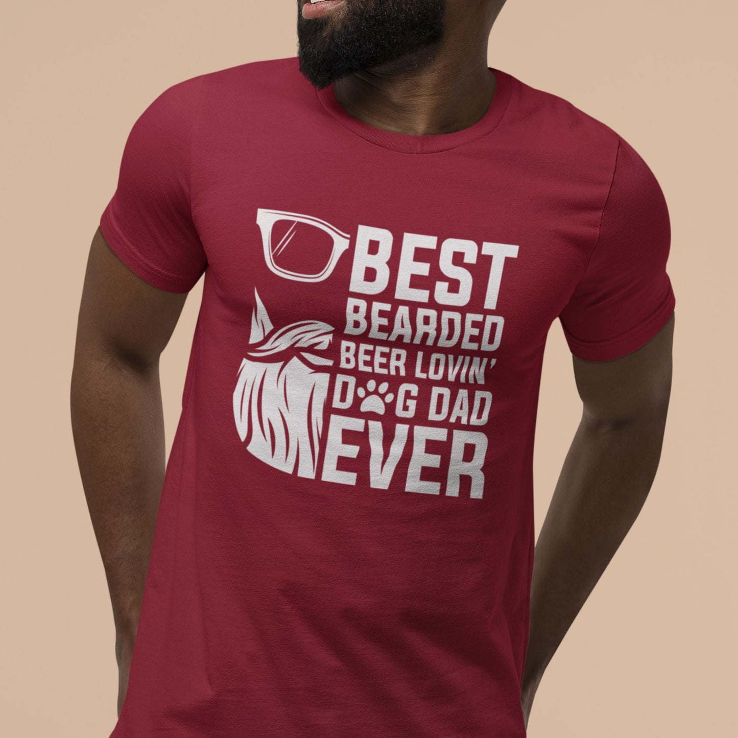 Best Bearded Dog Dad Tee