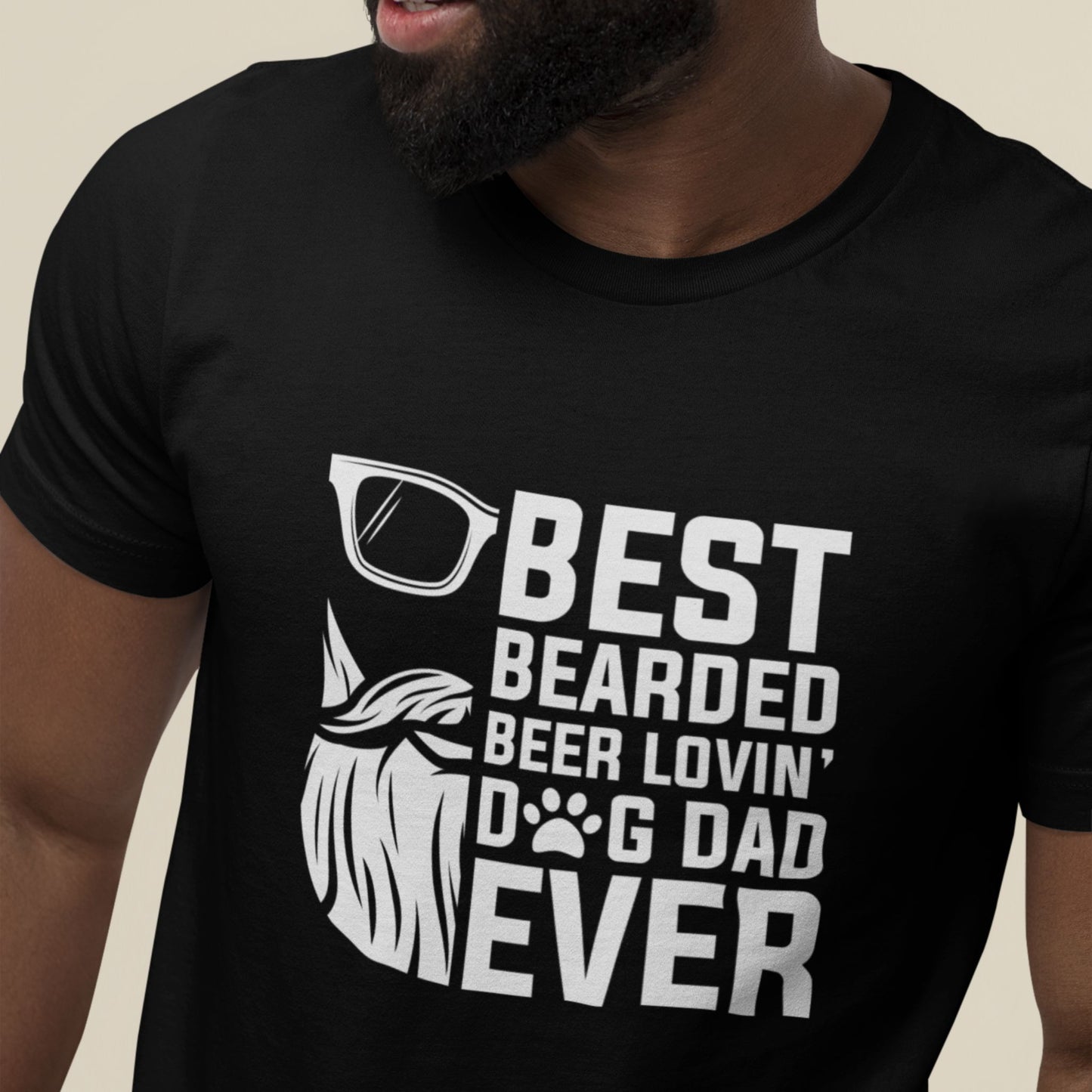 Best Bearded Dog Dad Tee