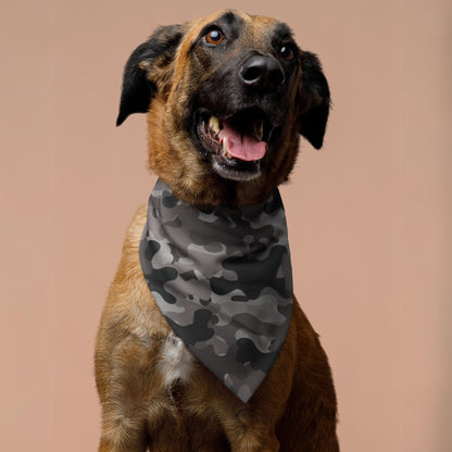 Black and Gray Camo Dog Bandana