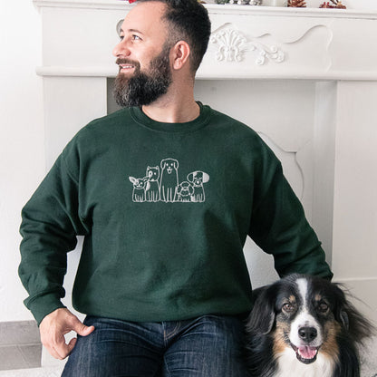 Dog Doodle Embroidered Sweatshirt