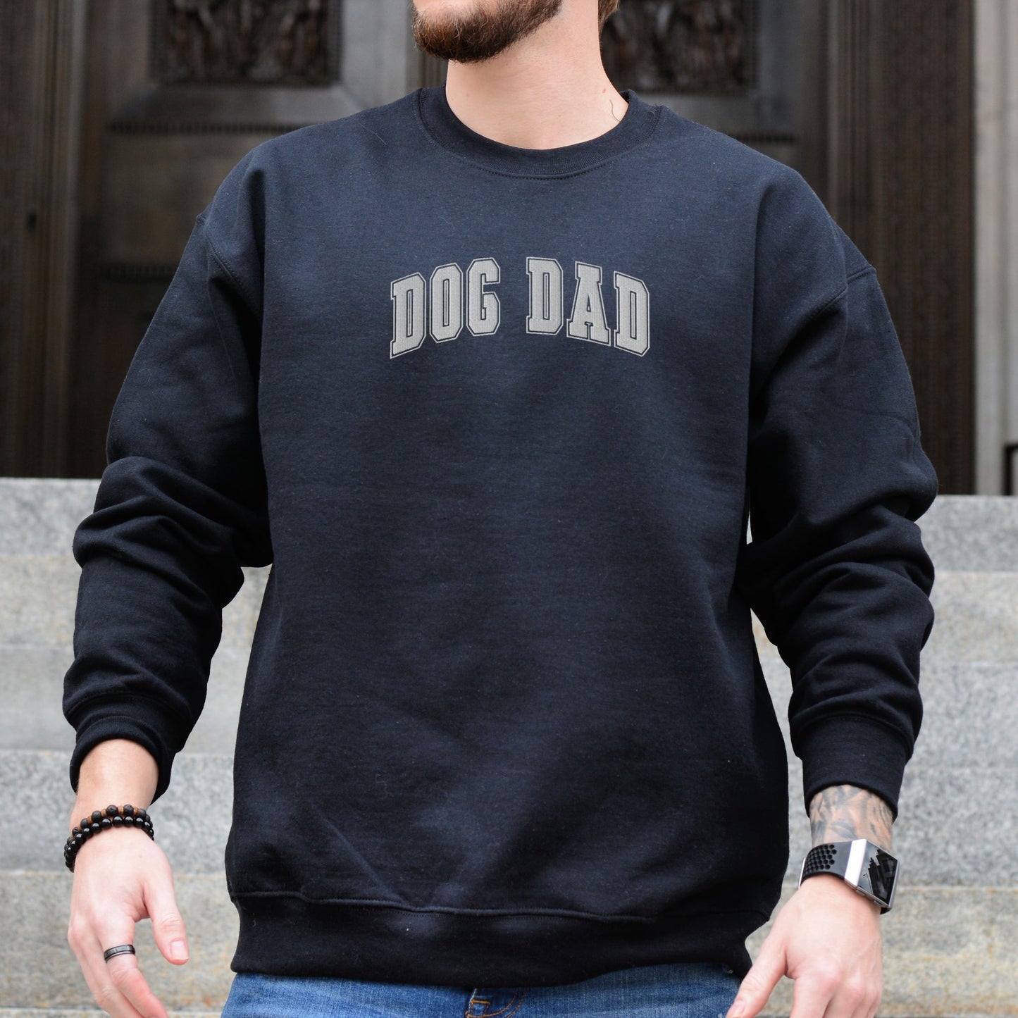 Dog Dad Embroidered Sweatshirt