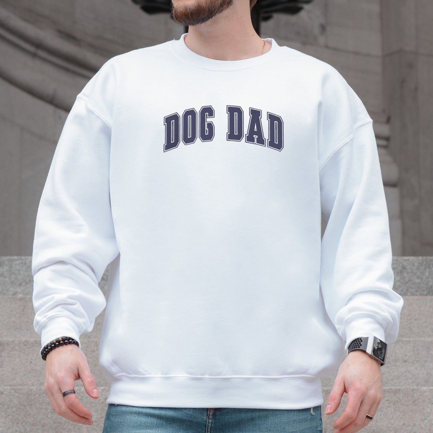 Dog Dad Embroidered Sweatshirt