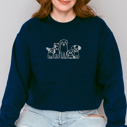 Dog Doodle Embroidered Sweatshirt