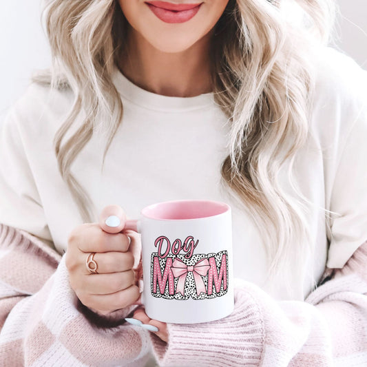 Dog Mom Pink Mug