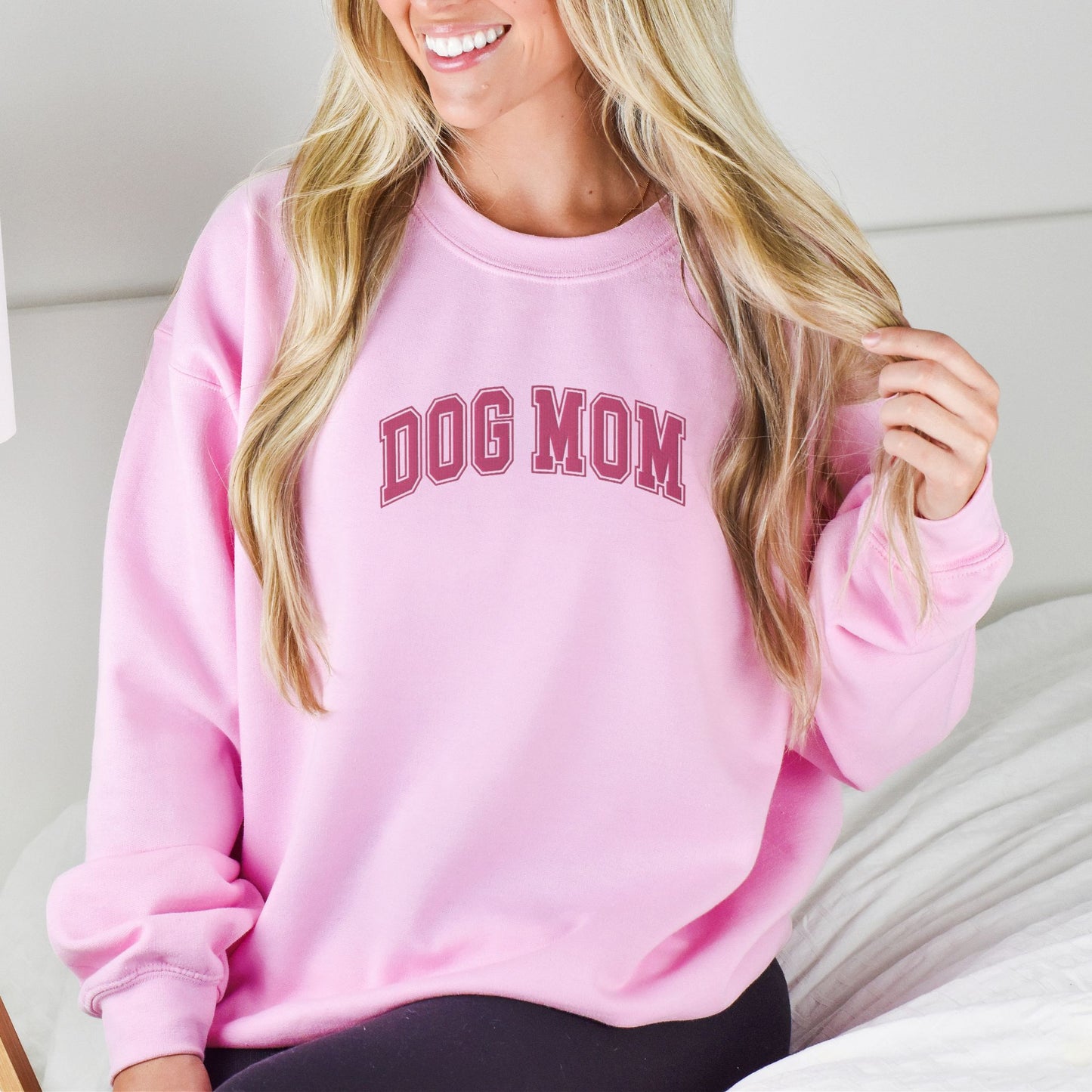 Dog Mom Embroidered Sweatshirt