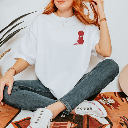 Dog Heart Pocket Embroidered Tee