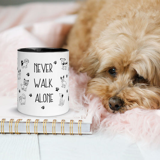 Never Walk Alone Dog Doodle Mug