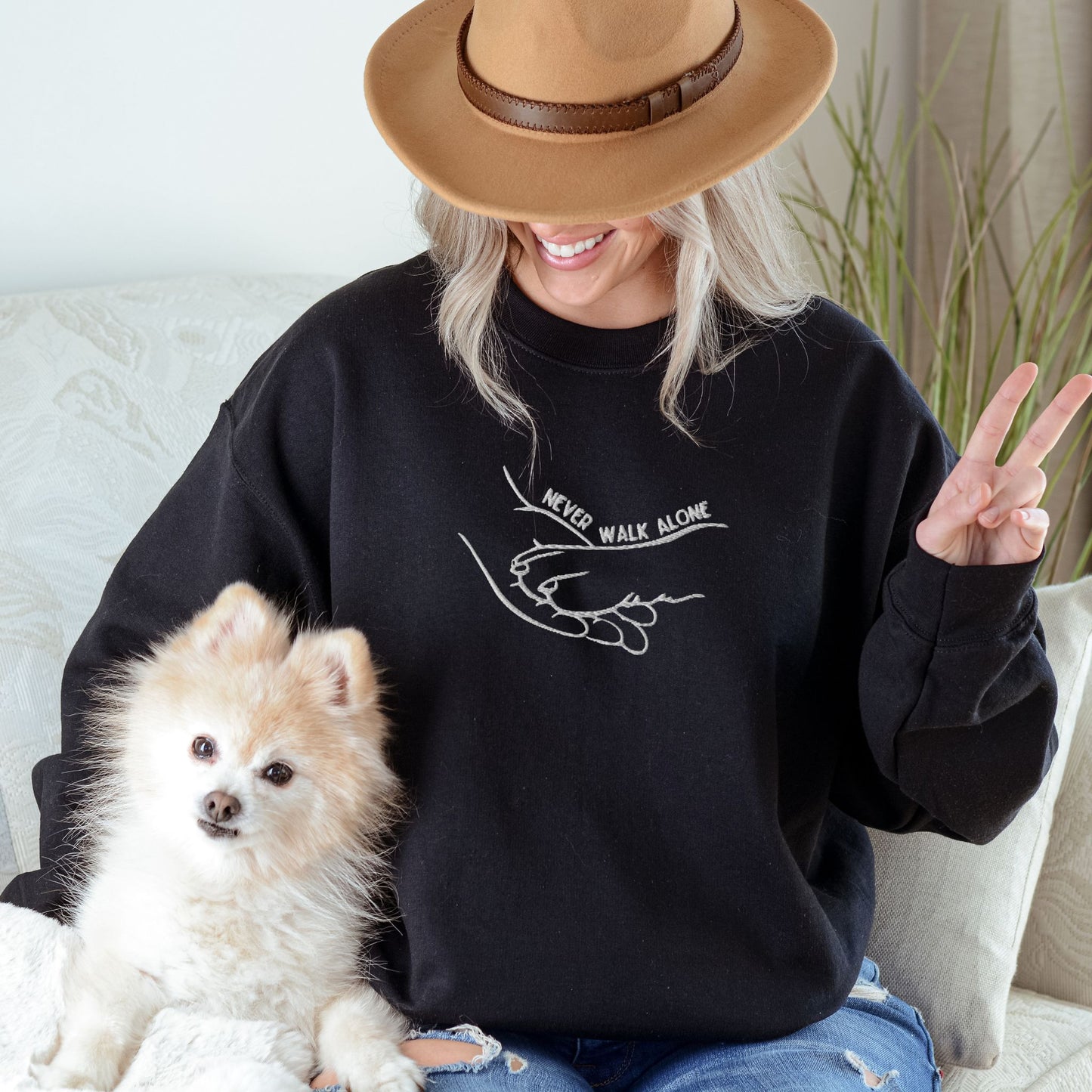 Paw & Parent Love Embroidered Sweatshirt