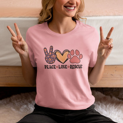 Peace Love Rescue Tee