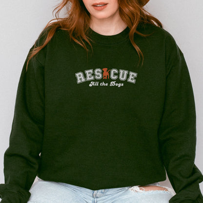 Rescue All the Dogs Embroidered Sweatshirt