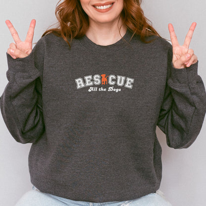 Rescue All the Dogs Embroidered Sweatshirt