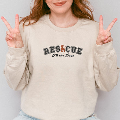 Rescue All the Dogs Embroidered Sweatshirt