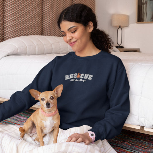 Rescue All the Dogs Embroidered Sweatshirt