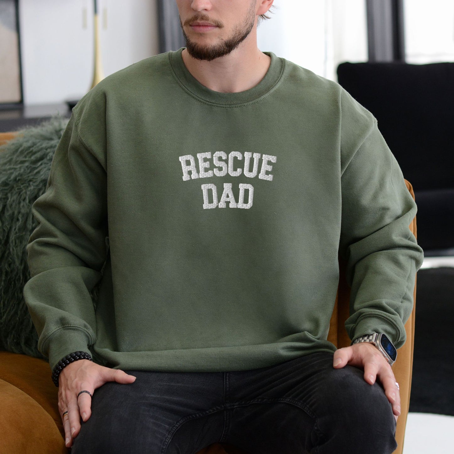 Rescue Dad Embroidered Sweatshirt