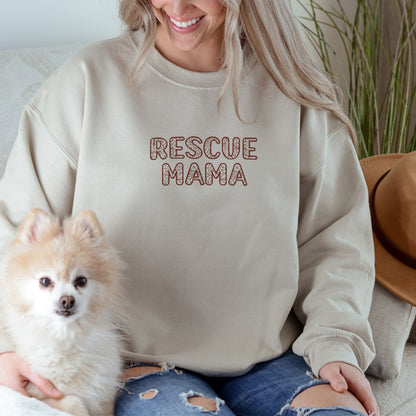 Rescue Mama Embroidered Sweatshirt