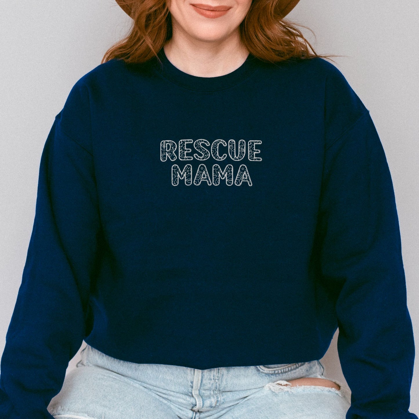 Rescue Mama Embroidered Sweatshirt