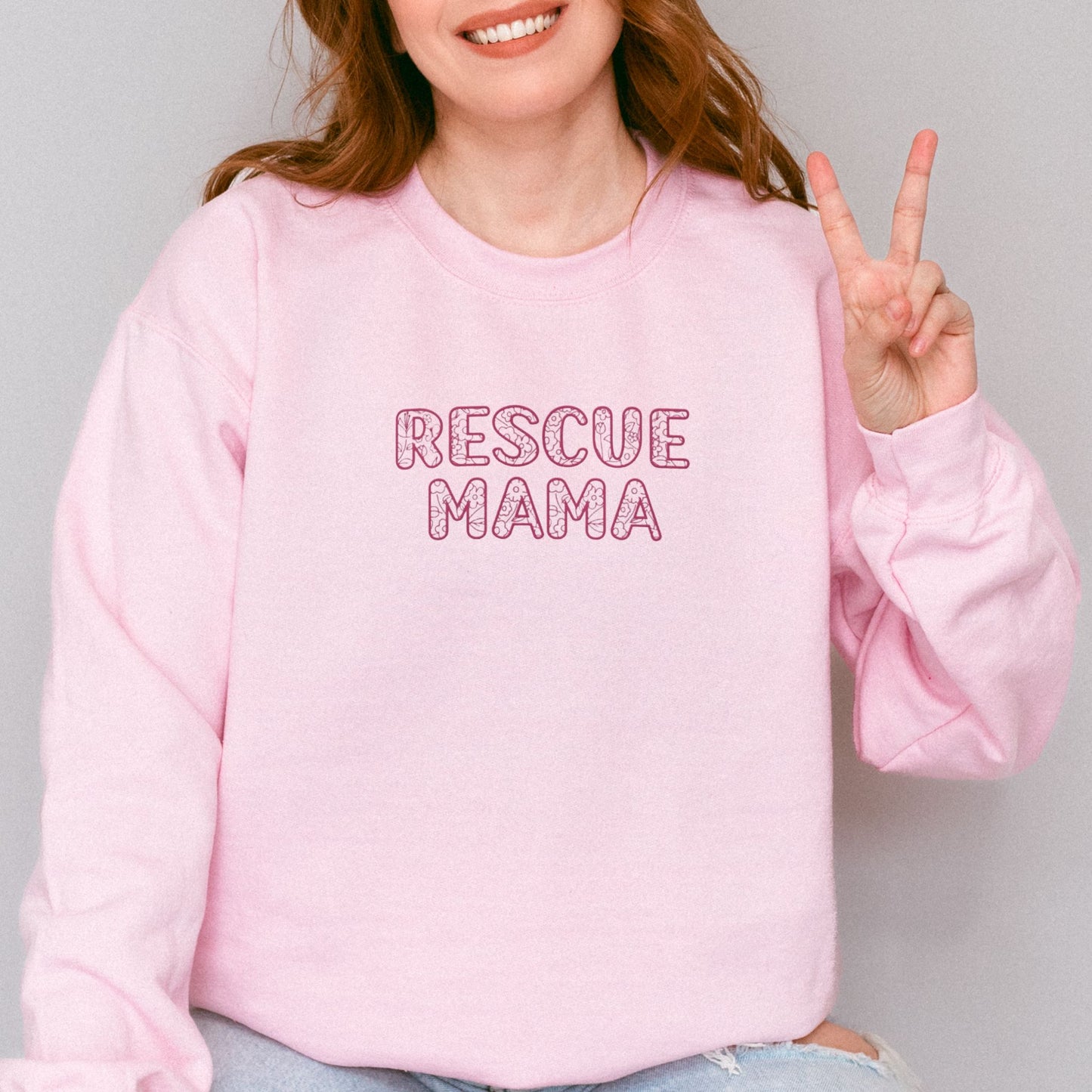 Rescue Mama Embroidered Sweatshirt