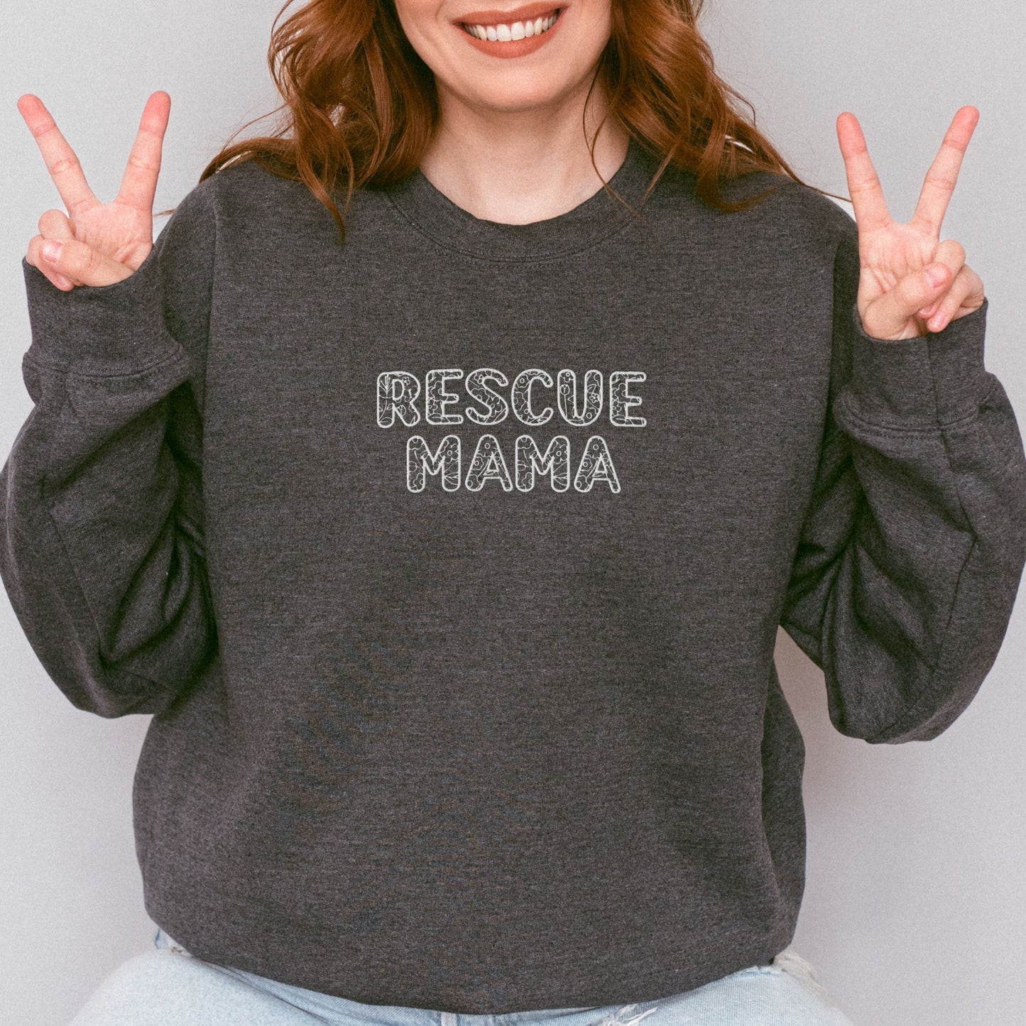 Rescue Mama Embroidered Sweatshirt