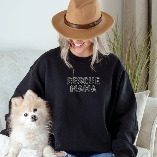 Rescue Mama Embroidered Sweatshirt