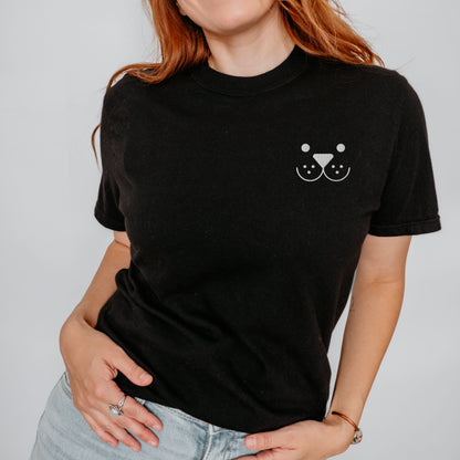 Smiling Dog Pocket Embroidered Tee