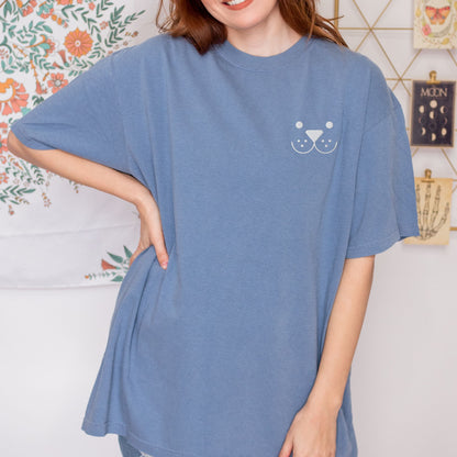 Smiling Dog Pocket Embroidered Tee